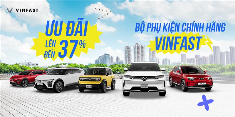VinFast Ưu Đãi Phụ Kiện Chính Hãng Đến 37%